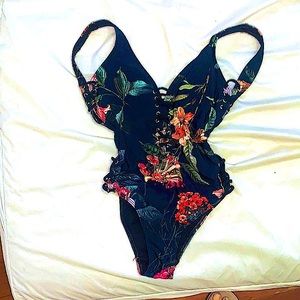 One piece floral swimsuit